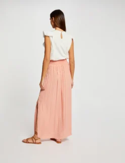 Mode de Reve Magasin -Mode de Reve Magasin t shirt manches courtes a volants ecru femme vue2 32536300939200201