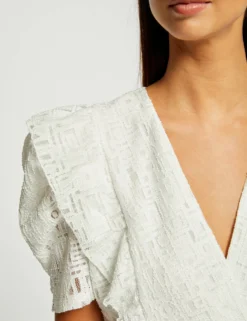 T-shirt Manches Courtes à Volants Ecru Femme 9 T-shirt Manches Courtes à Volants Ecru Femme -Mode de Reve Magasin t shirt manches courtes a volants ecru femme vue4 32536300958840201