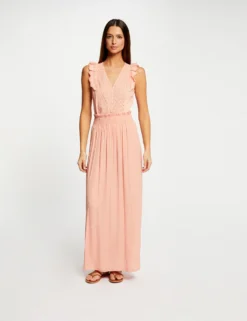 T-shirt Manches Courtes à Volants Rose Moyen Femme -Mode de Reve Magasin t shirt manches courtes a volants rose moyen femme vue5 32536300939210514