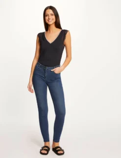 T-shirt Manches Courtes Avec Dentelle Marine Femme 7 T-shirt Manches Courtes Avec Dentelle Marine Femme -Mode de Reve Magasin t shirt manches courtes avec dentelle marine femme vue5 32536300942000301