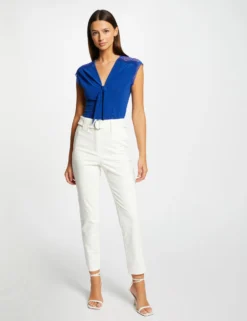 T-shirt Manches Courtes Avec Noeud Bleu Electrique Femme 7 T-shirt Manches Courtes Avec Noeud Bleu Electrique Femme -Mode de Reve Magasin t shirt manches courtes avec noeud bleu electrique femme vue5 32536300954640314