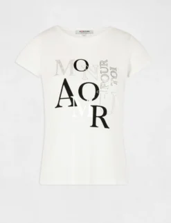 T-shirt Manches Courtes Ecru Femme -Mode de Reve Magasin t shirt manches courtes ecru femme vue3 32536300930930201