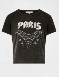 T-shirt Manches Courtes Gris Moyen Femme -Mode de Reve Magasin t shirt manches courtes gris moyen femme vue3 32536300929580102