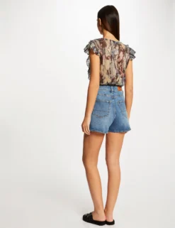 T-shirt Manches Courtes Imprimé Abstrait Multico Femme -Mode de Reve Magasin t shirt manches courtes imprime abstrait multico femme vue2 32536300945910900