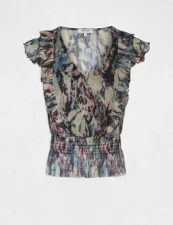 T-shirt Manches Courtes Imprimé Abstrait Multico Femme -Mode de Reve Magasin t shirt manches courtes imprime abstrait multico femme vue3 32536300945910900