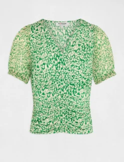 T-shirt Manches Courtes Imprimé Abstrait Vert Femme 8 T-shirt Manches Courtes Imprimé Abstrait Vert Femme -Mode de Reve Magasin t shirt manches courtes imprime abstrait vert femme vue3 32536300963850600